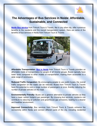 Noida bus service