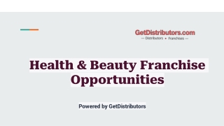 Are You Interested In Taking Up A Health & Beauty Franchise