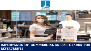 Importance of Commercial Sneeze Guards for Restaurants