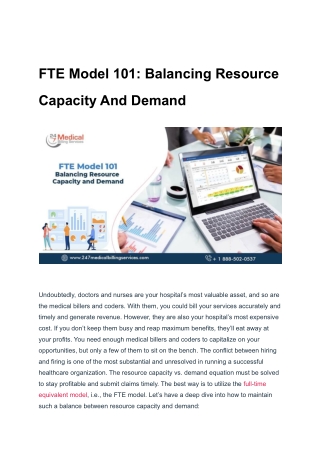 FTE Model 101_ Balancing Resource Capacity And Demand