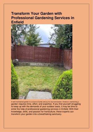 Looking for the best Garden Clearance in Enfield