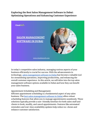 Exploring the Best Salon Management Software in Dubai_ Optimizing Operations and Enhancing Customer Experience