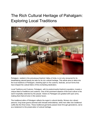 The Rich Cultural Heritage of Pahalgam_ Exploring Local Traditions