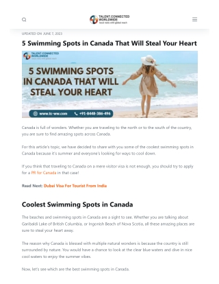 Swimmimg Spots With TC.ww.com