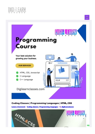 coding classes learn html & css