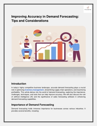 Improving Accuracy in Demand Forecasting: Tips and Considerations