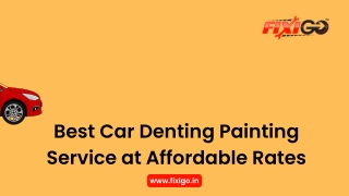 Best Car Denting Painting Service at Affordable Rates