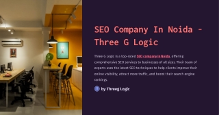 SEO Company  In Noida  - Three G Logic