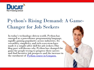 Python's Rising Demand: A Game-Changer for Job Seekers