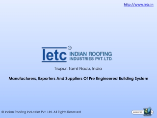 Pre Engineered Building System Suppliers in Coimbatore