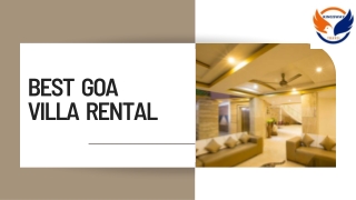 Best Goa Villa Rental