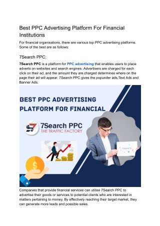 Best PPC Advertising Platform For Financial Institutions