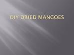 DIY Dried Mangoes