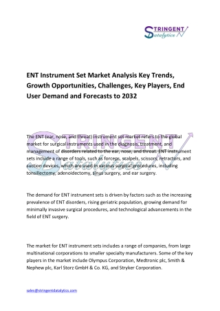 ENT Instrument Set Market