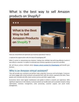 How To Successfully Use An Amazon Virtual Assistant For Dropshipping