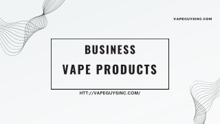 Top-Notch Vape Products Wholesale