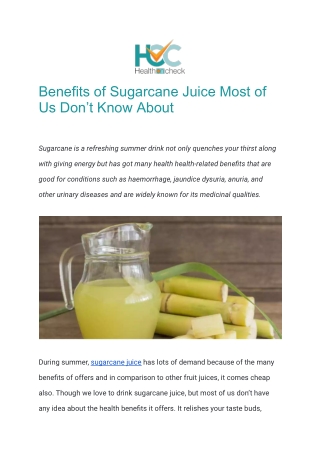 Benefits of Sugarcane Juice Most of Us Don’t Know About