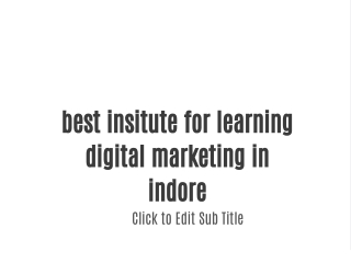 best insitute for digital marketing indore