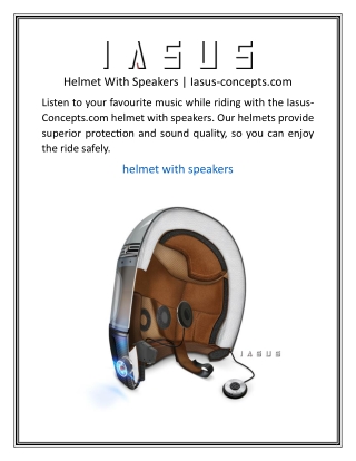 Helmet With Speakers  Iasus-concepts