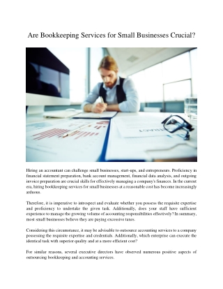 Are Bookkeeping Services for Small Businesses Crucial?