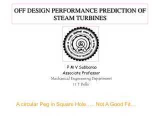 Ppt Off Design Performance Prediction Of Steam Turbines Powerpoint Presentation Id