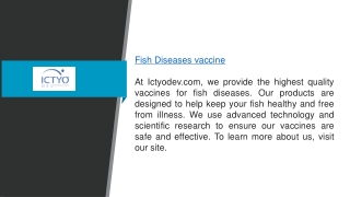 Fish Diseases Vaccine Ictyodev.com
