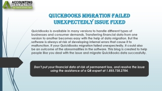 QuickBooks migration failed unexpectedly