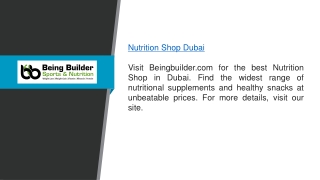 Nutrition Shop Dubai Beingbuilder.com