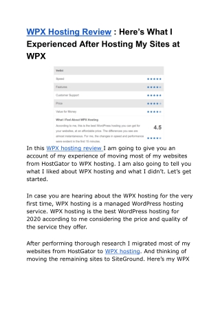 WPX Hosting Review _ Here’s What I Experienced After Hosting My Sites at WPX