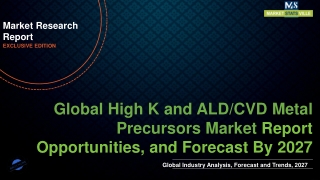 High K and ALD,CVD Metal Precursors Market Worth US$ 754.58 million by 2027