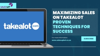 Maximizing Sales on Takealot Techniques