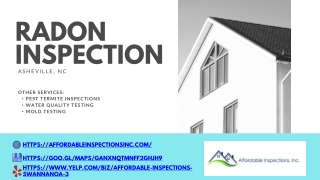 Radon Inspection Asheville, NC