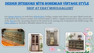 Design Interiors With Bohemian Vintage Style