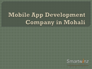 Mobile App Development Company in Mohali