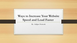 Ways to Increase Your Website Speed and Load Faster