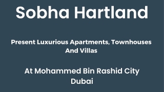 Sobha Hartland E-Brochure