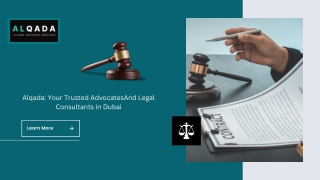 Advocates and Legal Consultants in Dubai