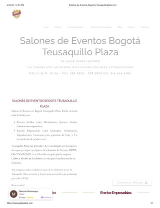 Alquiler de Salones Para Eventos - Teusaquillo Plaza