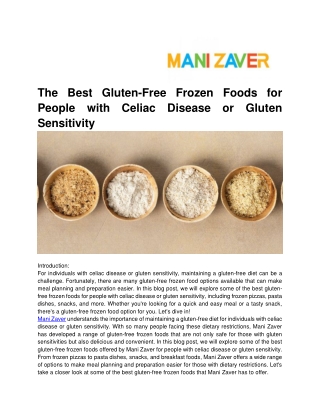 The Best Gluten-Free Frozen Foods for People with Celiac Disease or Gluten Sensitivity
