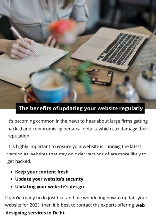 The benefits of updating your website regularly