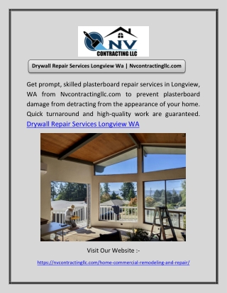 Drywall Repair Services Longview Wa | Nvcontractingllc.com