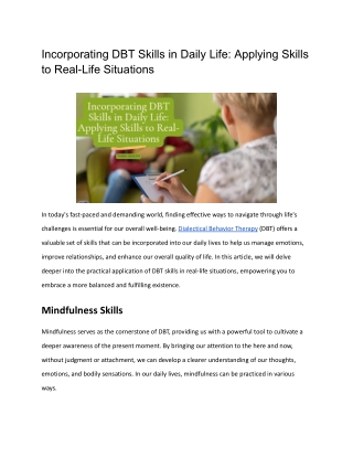 Incorporating DBT Skills in Daily Life_ Applying Skills to Real-Life Situations