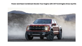 Power and Style Combined Elevate Your Engine with 347 Ford Engine Dress Up Kits