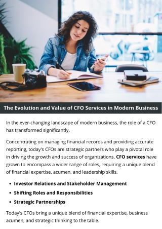 The Evolution and Value of CFO Services in Modern Business