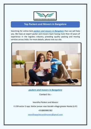 Top Packers and Movers in Bangalore