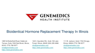 Bioidentical Hormone Replacement Therapy In Illinois