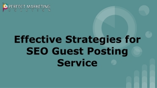 Effective Strategies for SEO Guest Posting Service