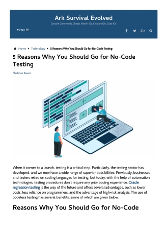 5 Reasons Why You Should Go for No-Code Testing