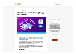 A Definitive Guide To Publishing An App On Google Play