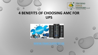 4 Benefits of choosing AMC for UPS
